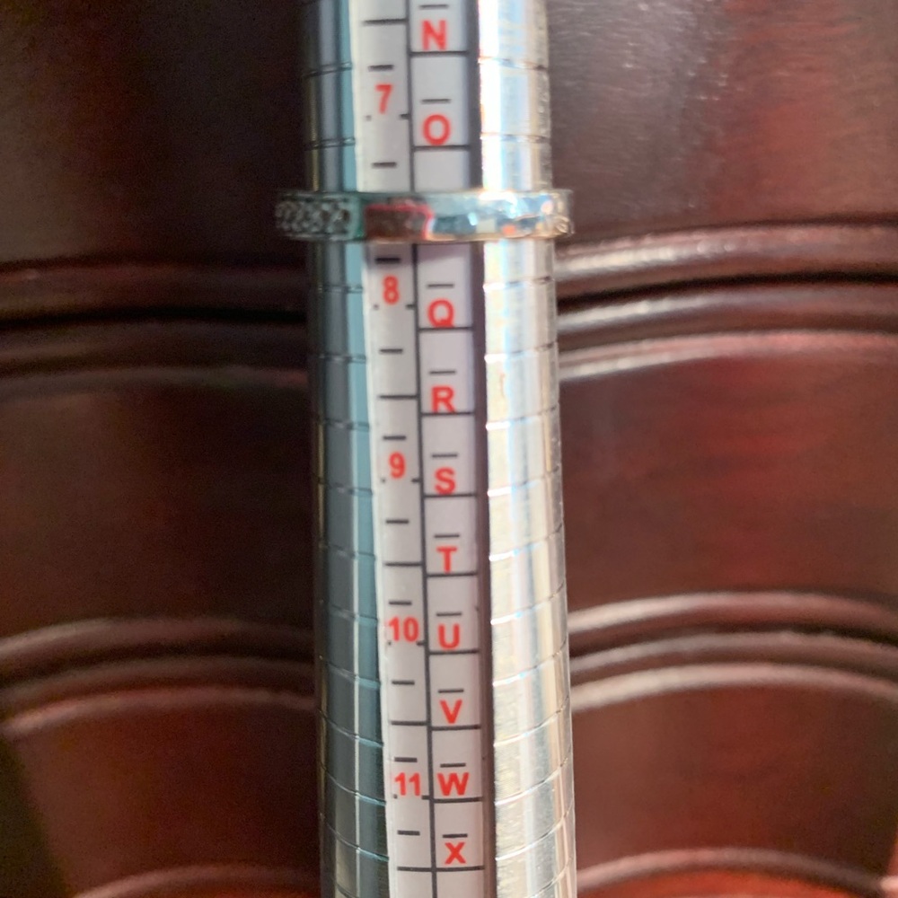 Square-Cut Solitaire Rhinestone Ring In Silver - image 4